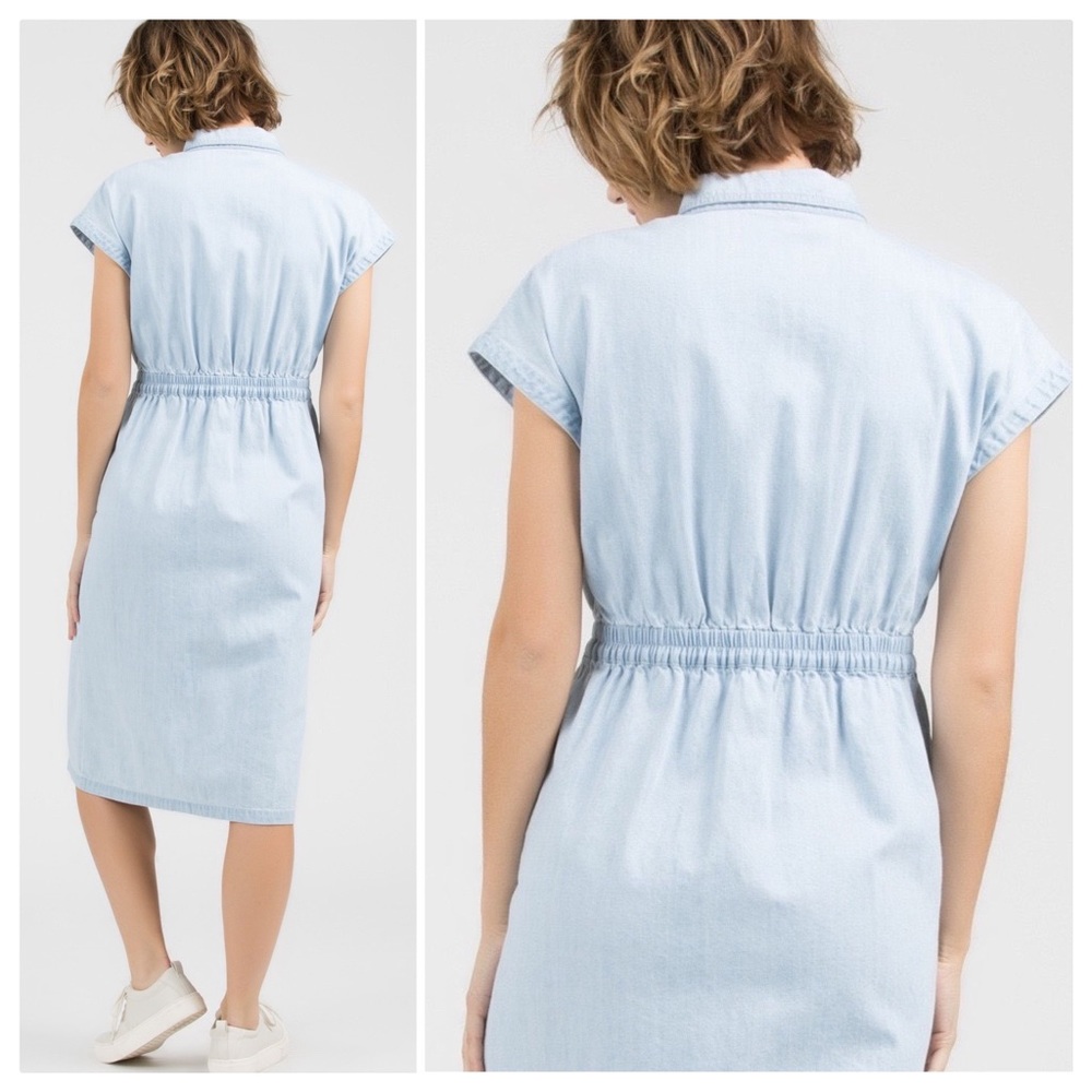 POL Polly Farms Chambray Denim Prairie Dress - Picture 7 of 10